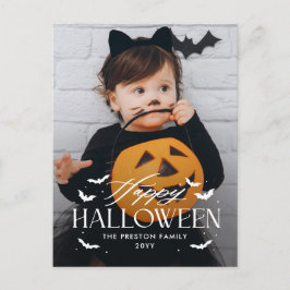 Batty Overlay Halloween Fotokort Postkort Helg Vykort