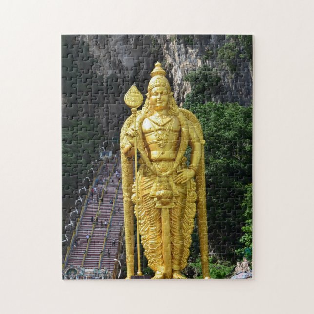 Batu Caves Buddha-statyer-Malaysia. Pussel (Vertikal)