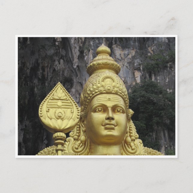 batu caves lord Murugan Vykort (Framsida)