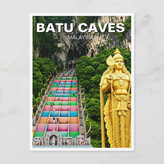 Batu Caves Malaysia Selangor Vykort (Framsida)