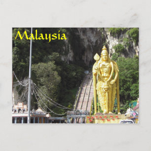 Batu Caves Statue Malaysia vykort