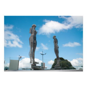 Batumi City Georgia. Ali och Nino statue Fototryck