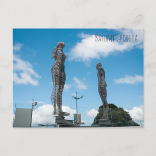 Batumi City Georgia. Ali och Nino statue Vykort