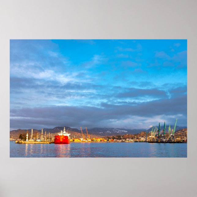 Batumi sea port poster (Framsidan)