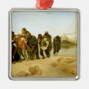 Båtuthyrarna på Volgaen, 1870-73 Julgransprydnad Metall