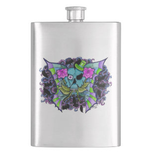 Batwing Skull Premium Flask Fickplunta