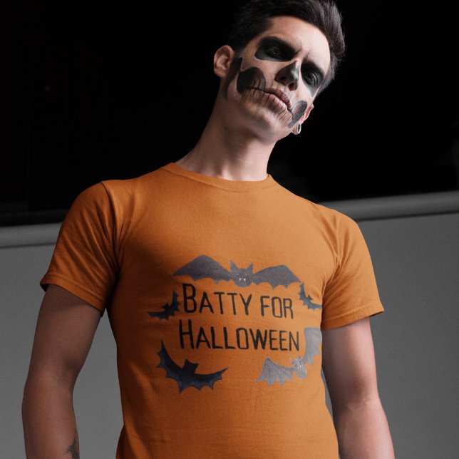 Baty för Halloween Fladdermus Vampire Scary T Shirt (Batty Shirt)