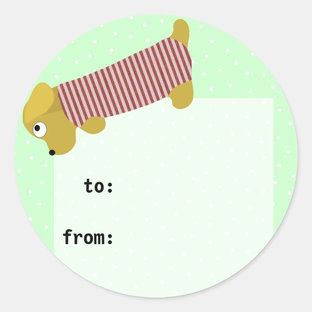 bau hund runt klistermärke (Framsida)