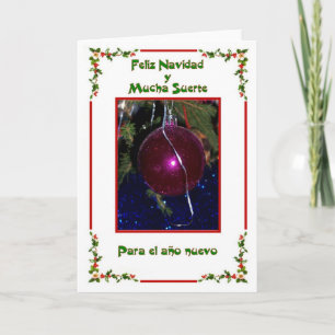 Bauble Design Feliz Navidad Spansk jul Helgkort