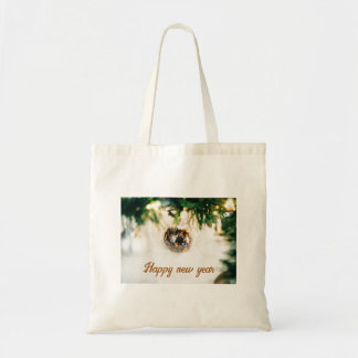 Bauble på grönt träd Tote bags Tygkasse