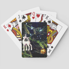 Bauble silver Hjort och guld Casinokort