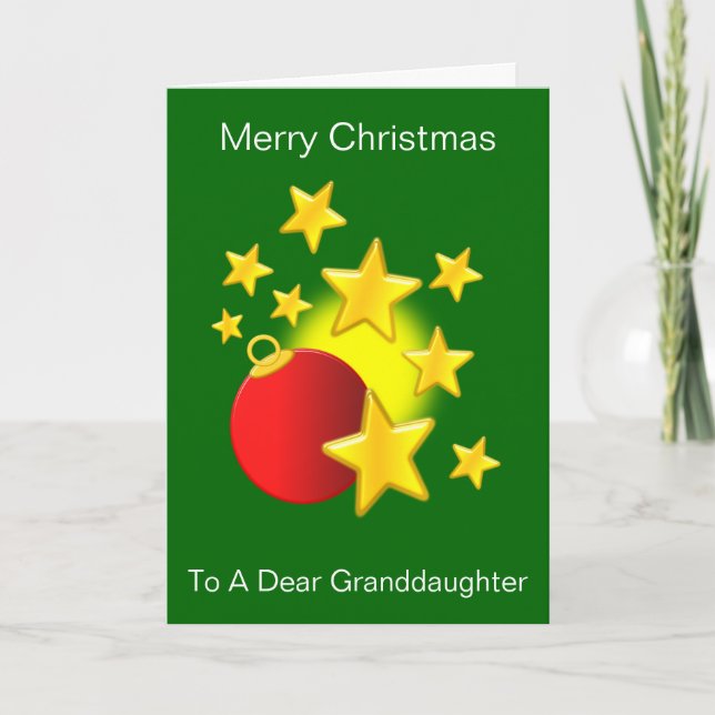 Bauble Stars Granddotter jul Helgkort (Framsida)