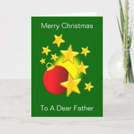 Bauble Stars Pappa jul Helgkort