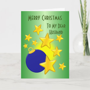 Bauble with Stars Make julkort Helgdag Card Helgkort