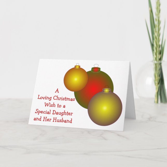 Baubles Dotter and Son-in-Law-jul Helgkort (Framsida)