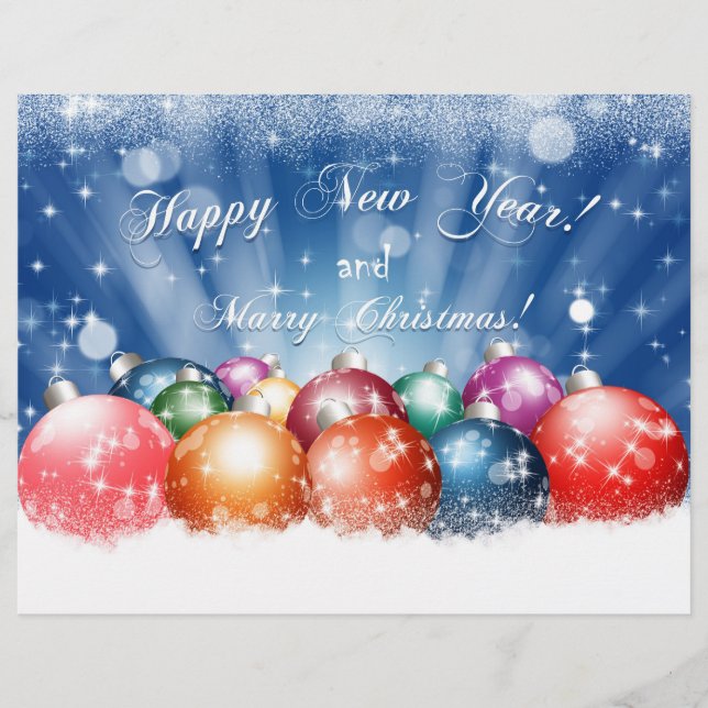Baubles från gott nytt år och God jul Reklamblad (Framsidan)
