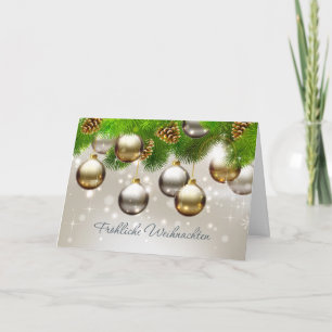 Baubles gräs, kottetyskjul helgkort