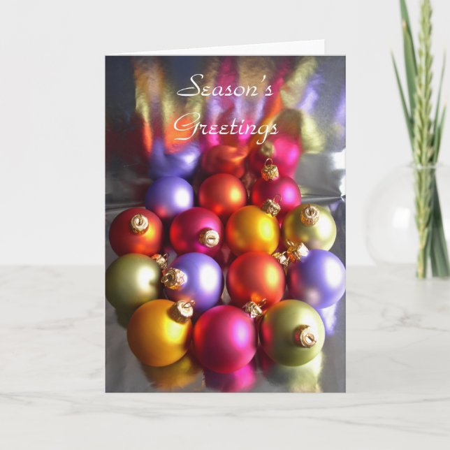 Baubles julkort helgkort (Framsida)