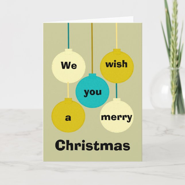 Baubles Mute Jul Card Helgkort (Framsida)