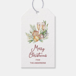Baubles och Champagne-julgåsen Märkre Presentetikett