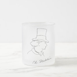 Baudelaire i top hat frostad glasmugg