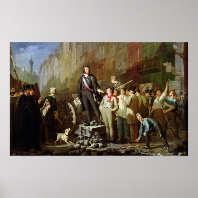 Baudin on the Barricade of Faubourg Poster (Framsidan)