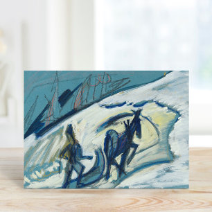 Bauer mit Pferdeschlitten Ernst Ludwig Kirchner Kort