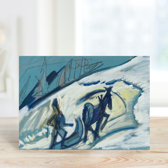 Bauer mit Pferdeschlitten | Ernst Ludwig Kirchner Kort (Skapare uppladdad)