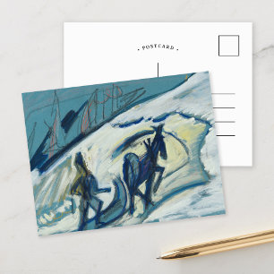 Bauer mit Pferdeschlitten Ernst Ludwig Kirchner Vykort