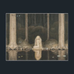 Bauer Tuvstarr CC0415 Fairy Tale Postcard Vykort<br><div class="desc">John Bauer - Princess Tuvstarr som blickar ner i mörkens vatten på skogstrålen, 1913 John Bauer är känd i Sverige för sina vackra, mystiska och evokativa sagor. Det mest kända är prinsessan Tuvstarr och Skutt Moose. Moose tar prinsessan från Dream Castle-ängen till den underbara skogen. Där möter hon älvar som...</div>