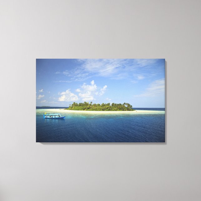 Baughagello Island, Södra Huvadhoo-atollen, Canvastryck (Framsida)