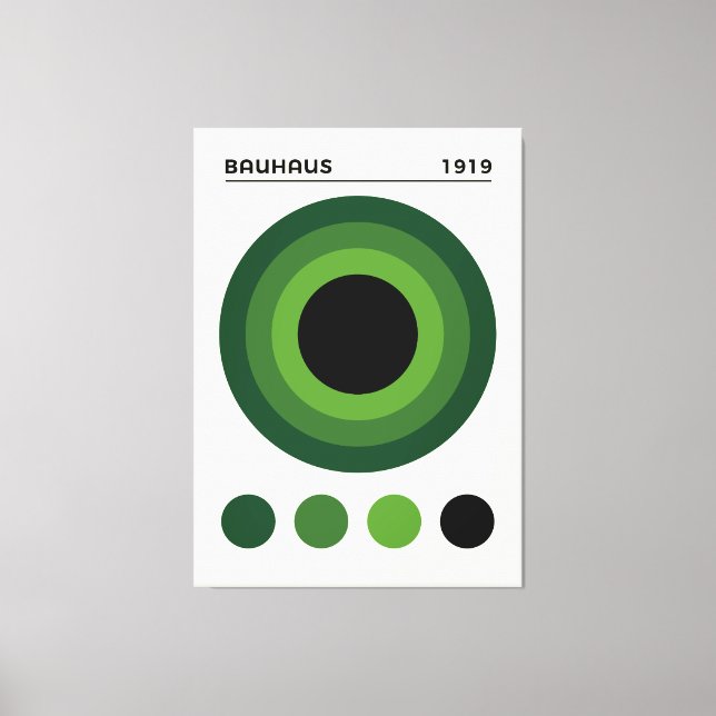 Bauhaus 1919 Koncentriska cirklar Konst, heminredn Canvastryck (Framsida)