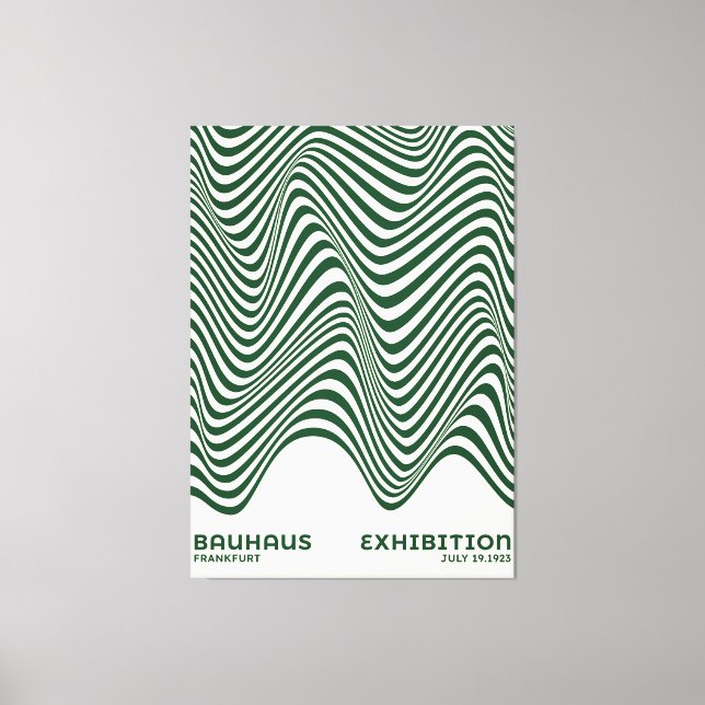 Bauhaus Abstract Wave Wall Art, for home decor Canvastryck (Framsida)