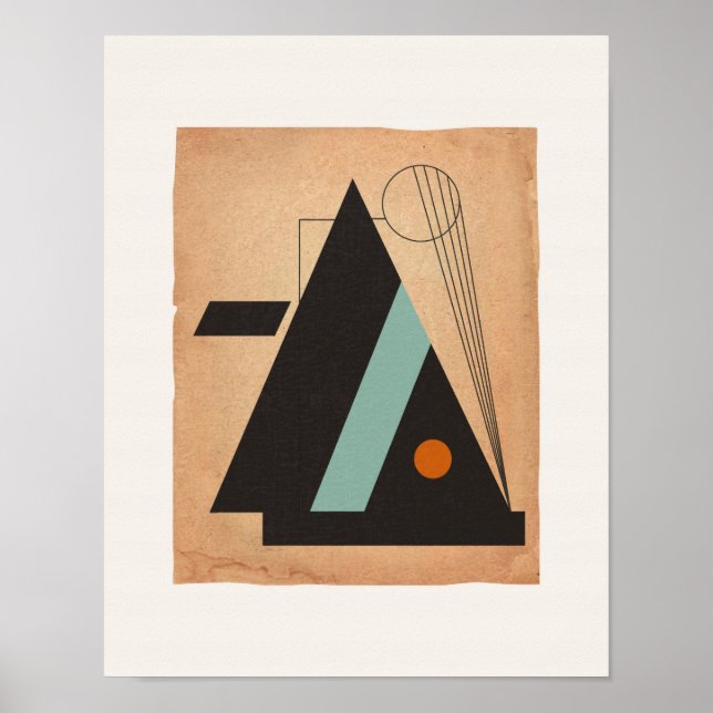 Bauhaus Abstrakt #3 Poster (Framsidan)