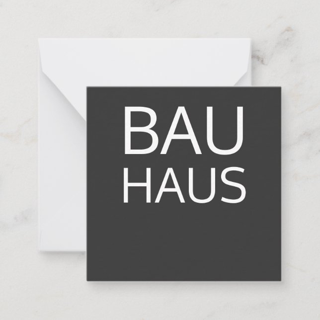 Bauhaus Anteckningskort (Framsida)