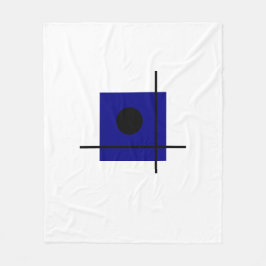 Bauhaus Art Blue Geometric Composition Fleecefilt