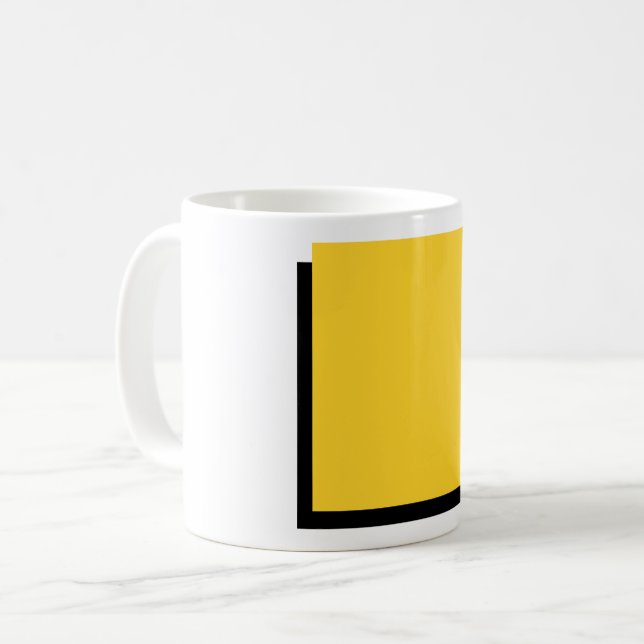 Bauhaus Art Composition Gult Square Kaffemugg (Framsida vänster)