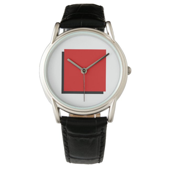Bauhaus Art Composition Red Square Armbandsur (Framsida)
