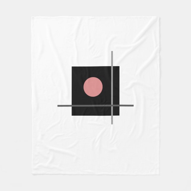 Bauhaus Art Grått Geometric Composition Fleecefilt (Framsidan)