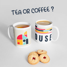 Bauhaus art - House. Kaffemugg