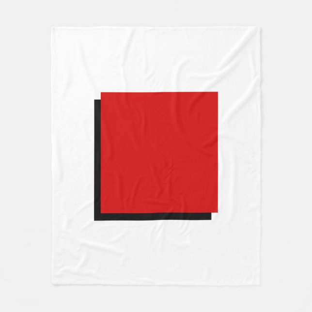 Bauhaus Art Red Square Fleecefilt (Framsidan)