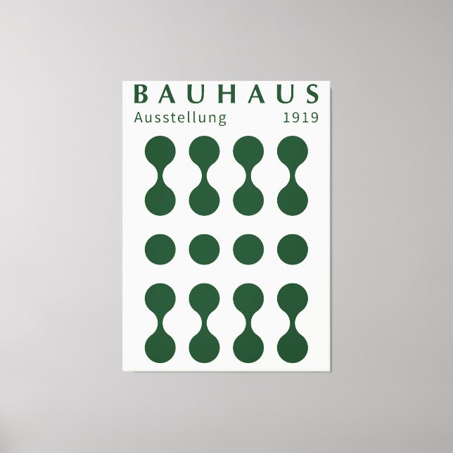 Bauhaus Ausstellung 1919 Formtryck, heminredning  Canvastryck (Framsida)