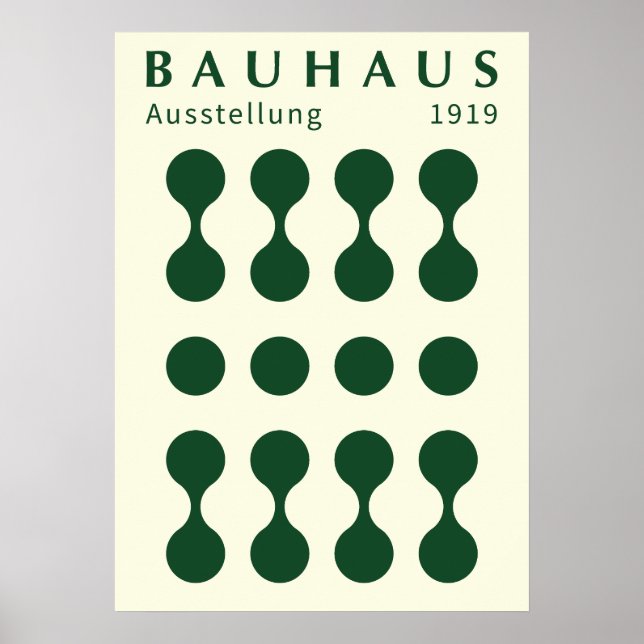 Bauhaus Ausstellung 1919 Formtryck, heminredning  Poster (Framsidan)