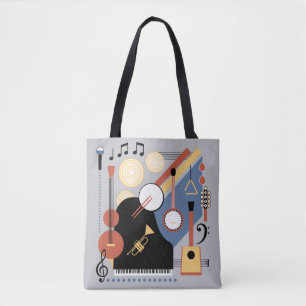 Bauhaus Band Monogram Music Tote Bag Tygkasse