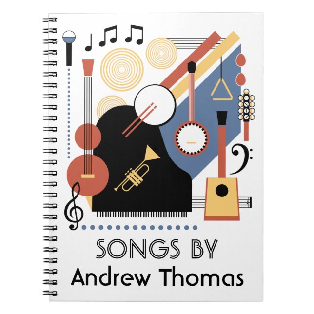 Bauhaus Band Personlig Sång Bok Anteckningsbok (Framsidan)