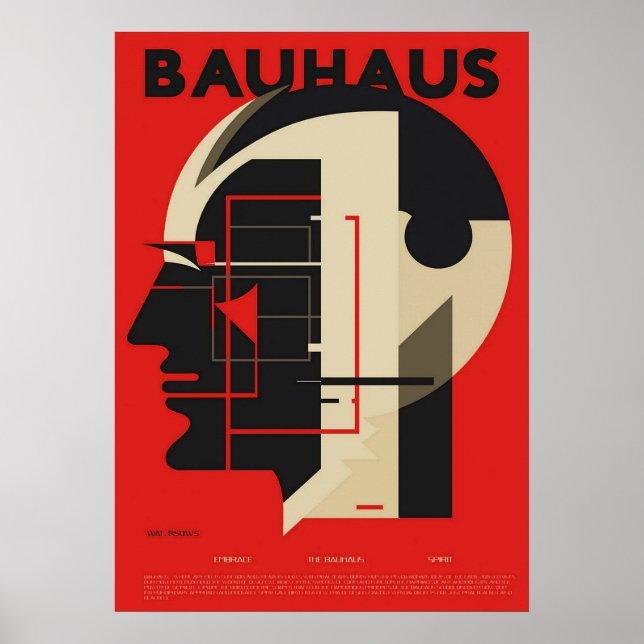 bauhaus, bauhaus design, modern design, geometrisk poster (Framsidan)