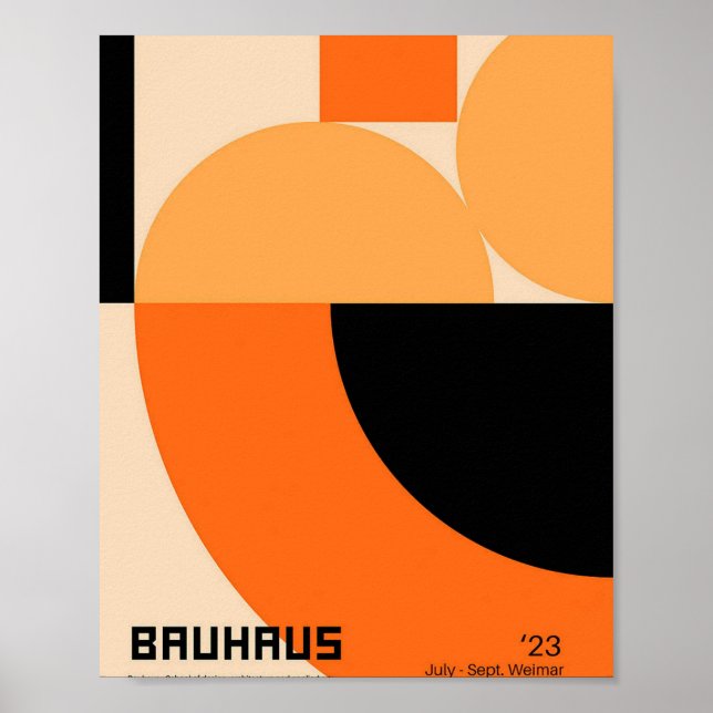 bauhaus, bauhaus design, modern design, geometrisk poster (Framsidan)