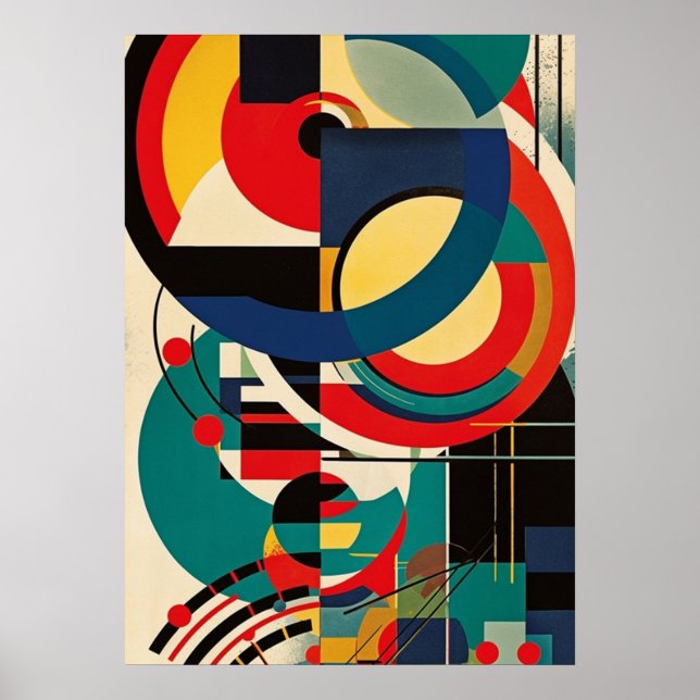 bauhaus, bauhaus design, modern design, geometrisk poster (Framsidan)