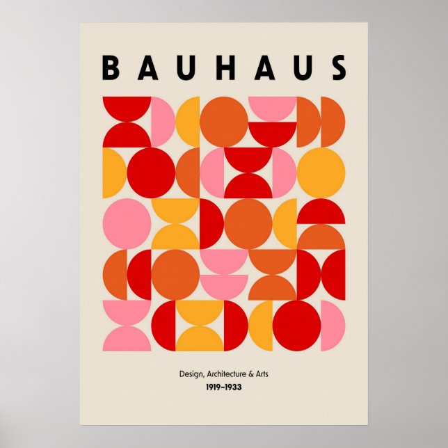 bauhaus, bauhaus design, modern design, geometrisk poster (Framsidan)