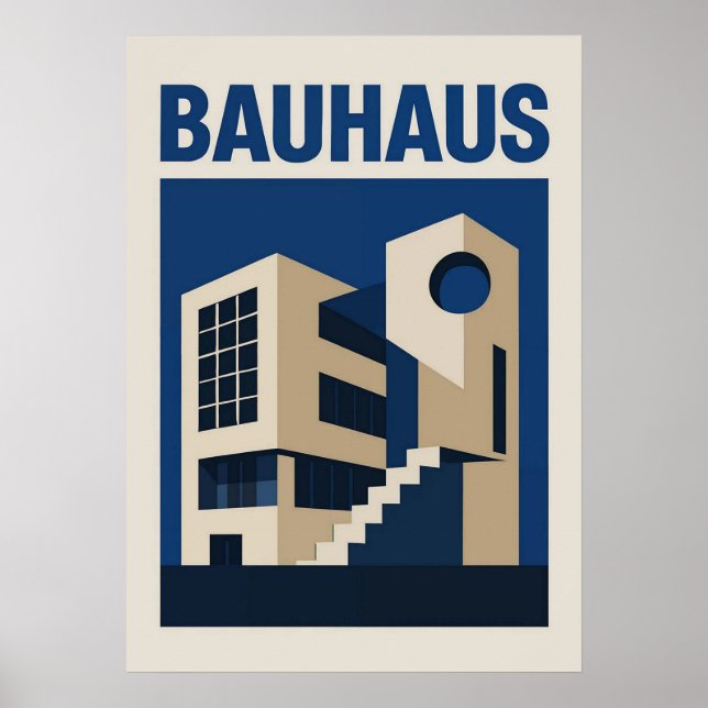bauhaus, bauhaus design, modern design, geometrisk poster (Framsidan)
